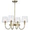 Nuvo Brookside 4-Light Chandelier Vintage Brass Clear Glass 60/7885 - alternate 4